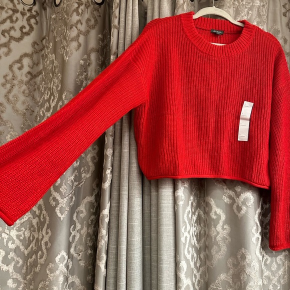 Wild Fable Red Boxy Crewneck Pullover Sweater Size Large - Picture 5 of 9